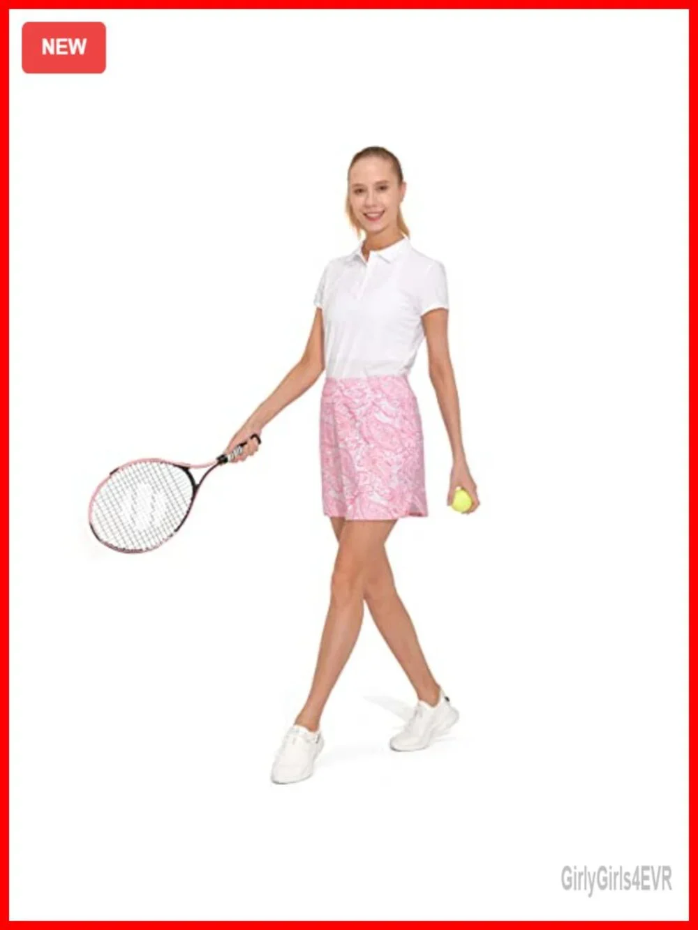 High Waisted Athletic Skort with 4 Pockets for Tennis Golf